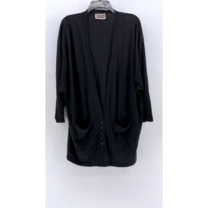 FORENZA Women's Black Vintage Five Button Cardigan SZ L